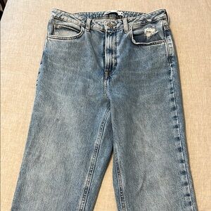 Zara Ultra High Rise Blue Jeans for Women